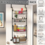 4 Tier Over Door Organiser - Black alternate 1