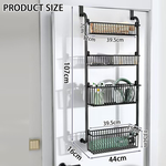 4 Tier Over Door Organiser - Black alternate 5
