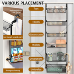 6 Tier Over Door Organiser - Black alternate 3