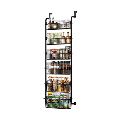 6 Tier Over Door Organiser - Black cover