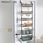 6 Tier Over Door Organiser - White alternate 5