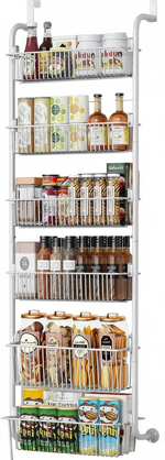 6 Tier Over Door Organiser - White alternate 8