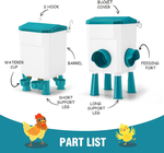 Automatic Chicken Feeder Waterer Set - Blue alternate 8