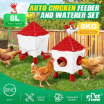 Automatic Chicken Feeder Waterer Set alternate 1