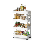 4-Tier Slim Storage Cart Organizer Trolley