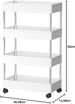 4-Tier Slim Storage Cart Organizer Trolley alternate 1