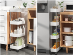 4-Tier Slim Storage Cart Organizer Trolley alternate 2