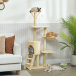 134cm Cat Tree for Indoor Cats - Beige alternate 1