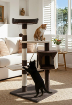 140cm Cat Tree for Indoor Cats - Grey alternate 1