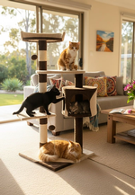 140cm Cat Tree for Indoor Cats - Beige alternate 1