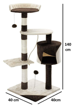 140cm Cat Tree for Indoor Cats - Beige alternate 2