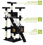 170cm Cat Tree Tower for Indoor Cats - Black alternate 4