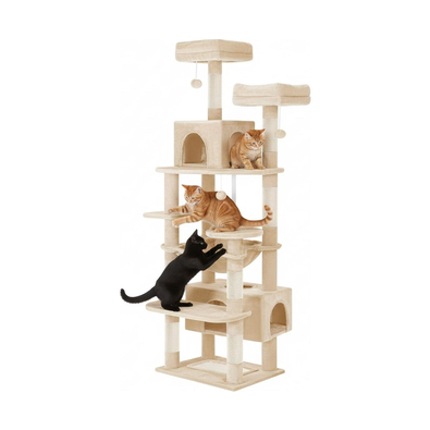 180cm Cat Tree Tower for Indoor Cats - Beige cover