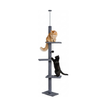 Floor to Ceiling Cat Tree Tower Adjustable - Grey