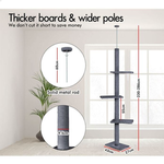 Floor to Ceiling Cat Tree Tower Adjustable - Grey alternate 2