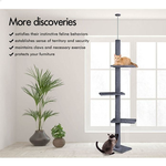 Floor to Ceiling Cat Tree Tower Adjustable - Grey alternate 5