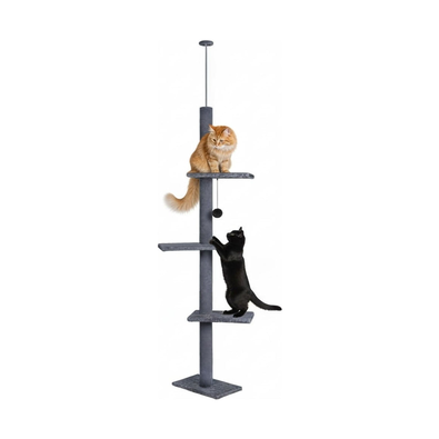 Floor to Ceiling Cat Tree Tower Adjustable - Grey cover