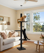 Floor to Ceiling Cat Tree Tower Adjustable - Black alternate 1
