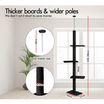 Floor to Ceiling Cat Tree Tower Adjustable - Black alternate 2