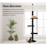 Floor to Ceiling Cat Tree Tower Adjustable - Black alternate 5