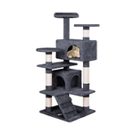 Indoor Cat Tree Tower with Plush Perches - Grey