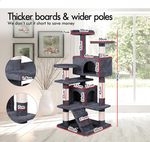 Indoor Cat Tree Tower with Plush Perches - Grey alternate 2