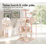 Indoor Cat Tree Tower with Plush Perches - Beige alternate 2