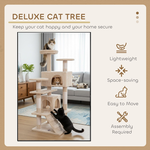 Indoor Cat Tree Tower with Plush Perches - Beige alternate 3