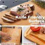Bamboo Cutting Board Set with Stand 4 Pieces alternate 2