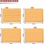 Bamboo Cutting Board Set with Stand 4 Pieces alternate 7
