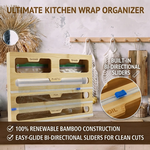 Bamboo Wrap Organiser 5 in 1 Dispenser with Cutter alternate 5