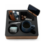 Wooden Couch Cup Holder Tray for Living Room