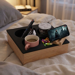 Wooden Couch Cup Holder Tray for Living Room alternate 1
