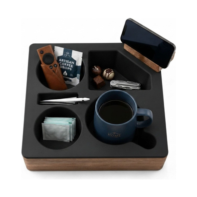 Wooden Couch Cup Holder Tray for Living Room cover