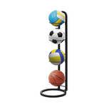 4 Tier Ball Storage Rack Vertical Stand - Black