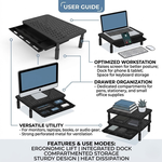 Metal Monitor Stand Riser with Drawer alternate 7