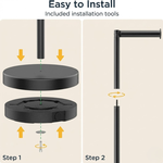 Toilet Paper Holder Stand with Storage Black Metal alternate 5