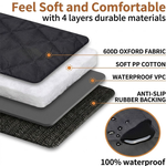 Waterproof Dog Car Seat Cover Hammock Black Nylon alternate 2