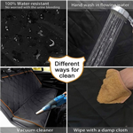 Waterproof Dog Car Seat Cover Hammock Black Nylon alternate 5