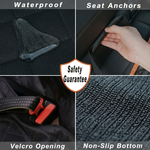 Waterproof Dog Car Seat Cover Hammock Black Nylon alternate 6