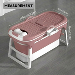 Foldable Bathtub Adult Collapsible Tub - Pink alternate 2