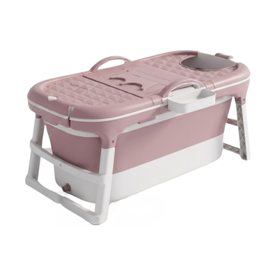 Foldable Bathtub Adult Collapsible Tub - Pink cover