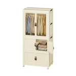3 Tier Foldable Wardrobe Storage Cabinet