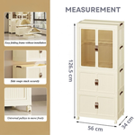 3 Tier Foldable Wardrobe Storage Cabinet alternate 2