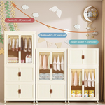3 Tier Foldable Wardrobe Storage Cabinet alternate 4