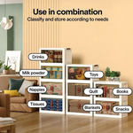 3 Tier Stackable Storage Cabinet with Wheels alternate 4