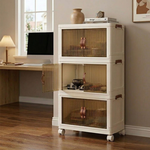 3 Tier Stackable Storage Cabinet with Wheels alternate 8