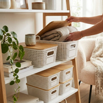 Storage Bins with Bamboo Lids - 6 Pack alternate 1