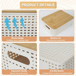 Storage Bins with Bamboo Lids - 6 Pack alternate 5