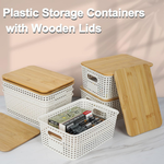 Storage Bins with Bamboo Lids - 6 Pack alternate 6